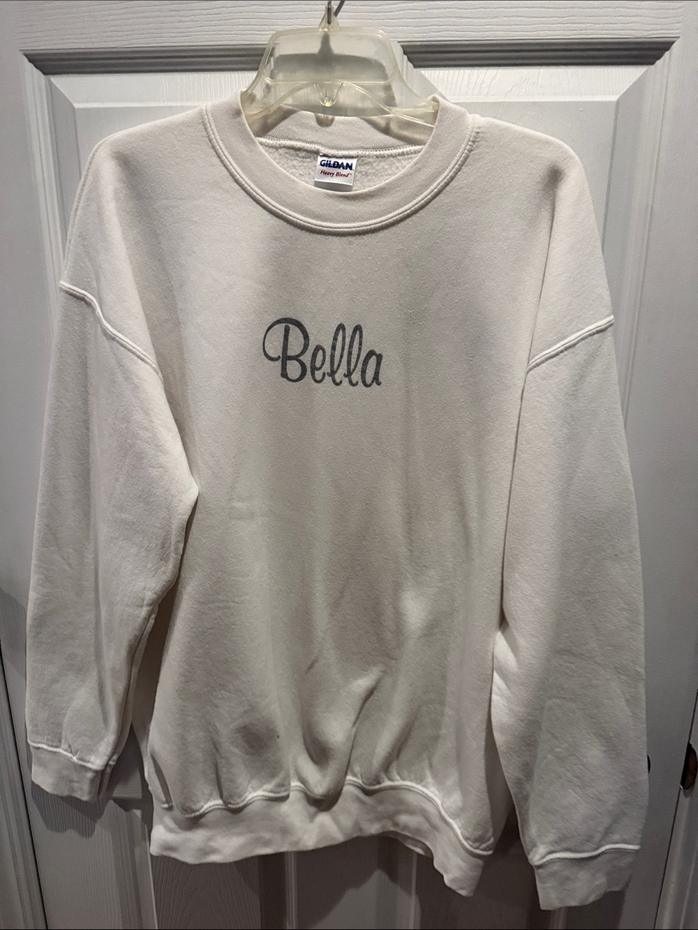 Gildan white/Gray "Bella" Crewneck Sweatshirt
